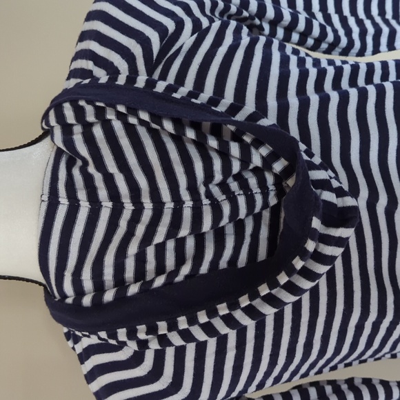 Gap Striped Hooded Uniform Sweater SMALL TALL Navy Blue White - Picture 8 of 16